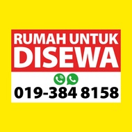 Banner Rumah Untuk Disewa/Banner Murah/Banner Kedai Untuk Disewa