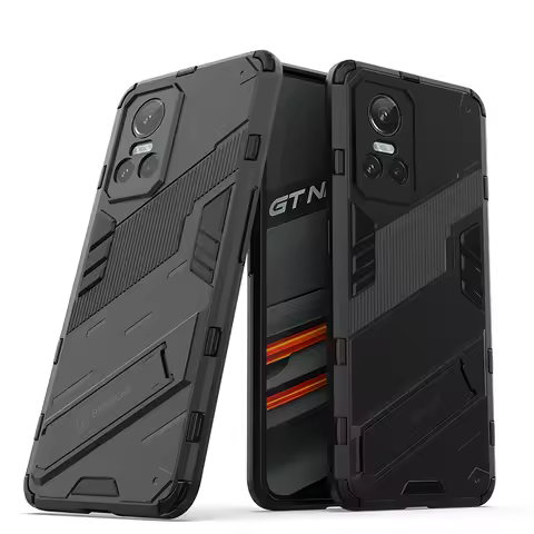 For Realme GT Neo 3 Case for Realme GT Neo 3 Cover Protective Shell Punk Armor Kickstand Back Phone 