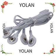 YOLANDAGOODS Cable Lead Wires, 2.5mm Plug to 3.5mm Snap White Electrode Wires, Portable 4 in 1 1.2M/