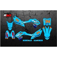 decal klx bf fullbody (007) dekal stiker klx 150 g/se putih biru - biru muda glosy kilap