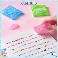 AMBER Correction Tape for Diary Scrapbook, Plastic Square Journal Stationery School Supply, DIY Mult