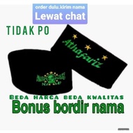 Peci Nu name boy kopiyah black velvet embroidered name