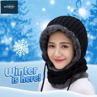 Men's and Women's Winter Knitted Scarf Beanie Hat Winter Beanie Hat Korean Women's Fashion Hat