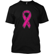 Unisex 100% Cotton Pink Ribbon T-Shirt, Breast Cancer Awareness for Men & Women, Short Sleeve, In St