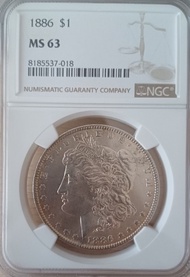 1886年摩根銀幣NGC 