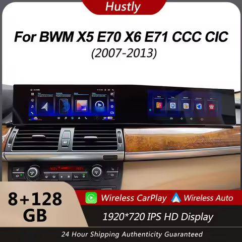 Android Radio Dual Screen For BMW X5 E70 X6 E71 CCC CIC 2007-2013 In-Car Multimedia Player Wireless 