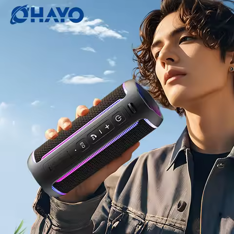 Ohayo X30 Bluetooth Speaker Enhanced Bass Waterproof Portable Speaker with Colorful Lights Show,Outd
