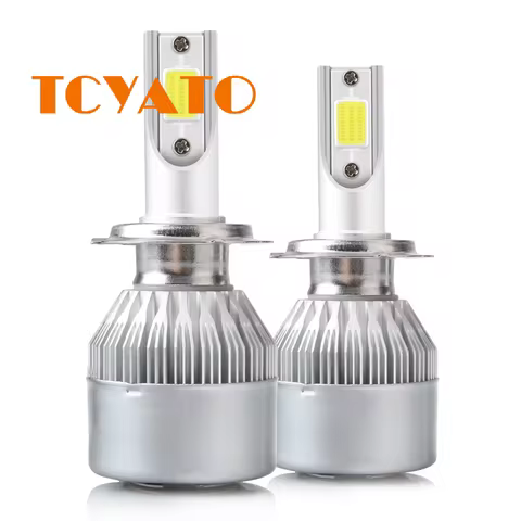 Car LED Headlights 2Pcs C6 H4 H7 H11 9005 9006 7600LM 36W LED Car Headlight Hi / Lo Beam Light Bulbs