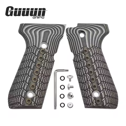 Guuun G10 Grips For Beretta 92/96 92fs M9 92A1 INOX Decorative Non-slip Handle Panel Mechanical Text