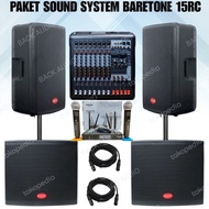 paket sound system BARETONE 15 inch 15RC paket komplit baretone aktif