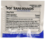 Sani-Hands Hand Sanitizer Wipes, Ethyl Alcohol Wipes Individually Wrapped with Aloe and Vitamin E, H