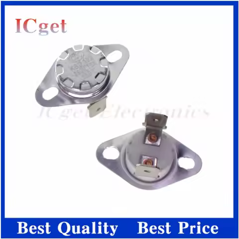 2pcs KSD302 16A 250V Ceramic KSD301 Normally Closed Temperature Switch Thermostat 40 55 65 75 90 100