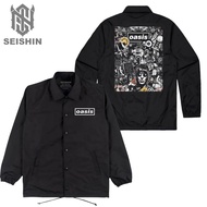 Seisin Jacket Coach Music Oasis cover album abstract black jacket Unisex