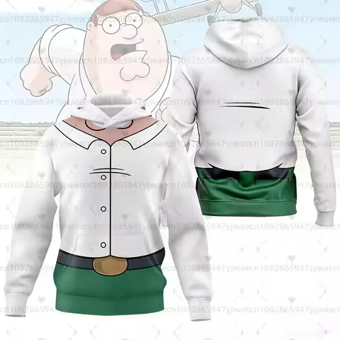 2026 Spring Men Peter Griffin Costume Hoodie, Funny Family Guy Hoodie, Cartoon Character Men Women P