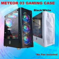 QUEENPC_Meteor 03 White/Black Mid Tower Gaming PC CASE Desktop Computer gaming case computer case