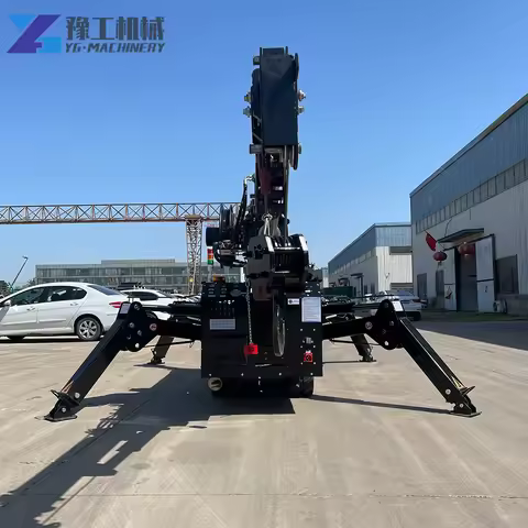 YG CE EPA 1 Ton Mini Spider Crane 3 Tons Remote Control Spider Crawler Crane Lifting Glass 9m 12m Sp