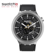 Swatch Big Bold Irony DARK IRONY SB07S105 Black Rubber Strap Watch