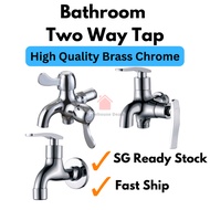 Brass Chrome Two Way Tap | 2 Way Toilet Tap
