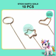 GOLD Flower Bouquet Card Stick Love & Round Card Stick/ Flower Bouquet Stick Holder