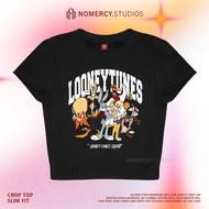 KATUN NUMBERCY.STUDIOS - CROP TOP LOONEY TUNES SQUAD | ROCK MUSIC METAL BAND | GRUNGE CROPTOP BLACK 