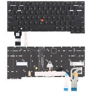 Backlit คีย์บอร์ดแล็ปท็อปเวอร์ชั่นเราโดยให้จุดสำหรับ Lenovo ThinkPad T14s Gen 2 P1 GEN4 X1 Gen4สุดขี