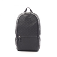 【二手】Gucci GUCCI 雙肩包 GG 圖案 449181 黑色/灰色尼龍皮革雙肩包 男女通用 二手 A
