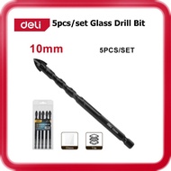 [ DELI ] (DH-CZZ010-E1) 5pcs Glass Drill Bit Set | 10mm | For Glass/Tile Drilling | Value Pack