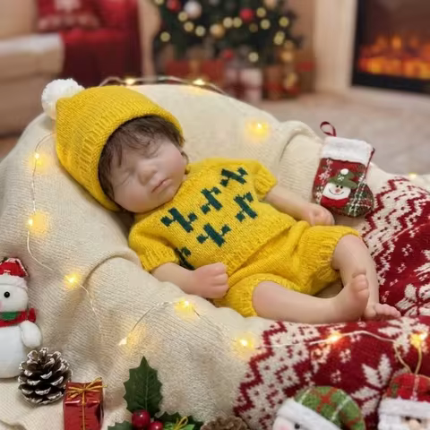 13inch/33cm Open Mouth Painted Solid Silicone LouLou Bebe Reborn Girl&Boy Dolls Washable Newborn Bab