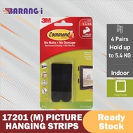 17201 White / Black 3M Command 5.4kg Medium Picture Hanging Frame Hook Wall Organizer 17201 (4 Sets/
