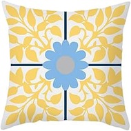 CEVAN Polyester Couch Pillow Covers x Large Outdoor Couch Pillow Set Yellow Pillow Covers Standard S
