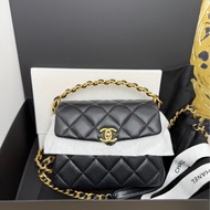 Chanel香奈兒 24s 31 Rue cambon 黑金 豆腐包 斜挎包手袋