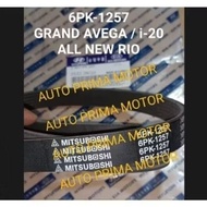 FAN VAN V BELT FANTALI 6PK1257 ALL NEW RIO GRAND AVEGA i-20 i20 6PK-1257