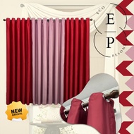 X1 Ready Made Curtain Siap Jahit, LANGSIR RAYA MIX COLOUR Kain Tebal (Free Eyelet / Free Ring )Blackout 85%