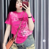 |[ A032 ]| - Women's T-shirt from medium [ LABEL] 4-way stretch, round neck Women Top
