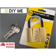 [LOCAL SG] Yale Brass Padlock 140 - High-Security 70mm Lock with 3 Keys - Durable, Corrosion-Resistant,