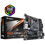 GIGABYTE B450 AORUS M MAINBOARD [ SOCKET AM4 ] SUPPORT 3rd GEN AMD RYZEN PROCESSOR RGB FUSION 2.0