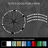 FOXTER FATORY RACING BIKE RIM DECALS Wheel Rim Sticker Decal Vinyl for Mountain Bike and Road Bike