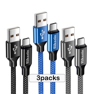 Riksoin USB Type C Cable Fast Charging (3-Pack 3ft/6ft/9ft), USB to USB C Cable Braided Charger Cord