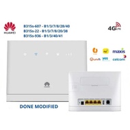 Ready Stock Huawei B315-22 B618 B525 for Malaysia  unlimited Hotspot 4G/3G LTE Router modify