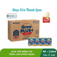 (HSD T12-2025) Thùng 48 Hộp Sữa Pha Sẵn NutiFood Grow Plus 1+ Tăng Cân Khỏe Mạnh 110ml (Xanh).
