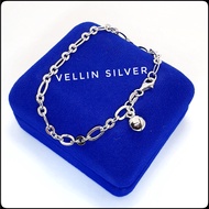 Bracelet Authentic 925 Silver Nori ChainWanita with White Gold Plating - Authentic 925 Silver Bracel