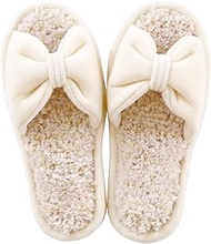 OKA PLYS Fleurisfle Slippers, Beige, Foot Size Up to Approx. 9.8 inches (25 cm)