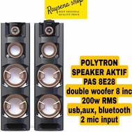 POLYTRON PAS 8E28 / PAS8E28 Speaker aktif karaoke bluetooth