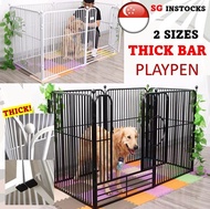 Metal Playpen Pet Baby Cat Dog Cage Panel Gate Cage Fence Black White S M L XL Size Rabbit