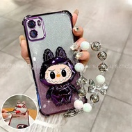 Casing For vivo Y15S Y15A Cartoon Labubu Clear Jelly Shockproof Case Glitter luxury with Camera Lens