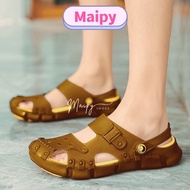 Dép sandal bít mũi Nam đi mưa đi biển nhựa EVA siêu nhẹ êm chân siêu bền - Maipy G039 (Đen Xanh Nâu)