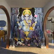 Custom Para Quarto Em 3d Southeast Asian Style Yoga Room Mural Wallpaper Indian Elephant God Mural W
