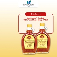 [Bundle of 2] MacDonald's Grade A 100% Pure Maple Syrup 370ml - Product of USA and Canada (Exp: 04/2