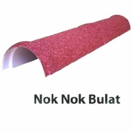 Nok Genteng Metal Pasir 80x25 cm C NOK BULAT METAL PASIR