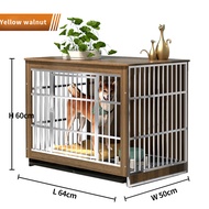 Wood Dog Cage Factory Price A Dog Cage Stainless Steel Wooden Dog House Pet Furniture Sustainable Hamster House Mango Wood 1 Pcs